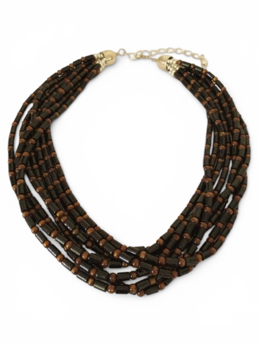 Jay King DTR 925 Sterling Silver Multi-Strand Black & Amber Beaded Necklace - Picture 10 of 15